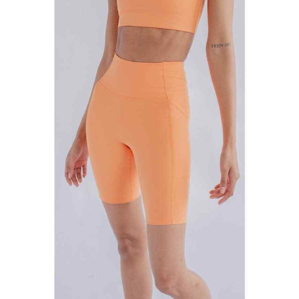 NWOT Girlfriend Collective Orange 8" Biker Shorts Size Small